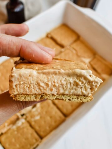 close up of my pumpkin pie ice cream sandwich
