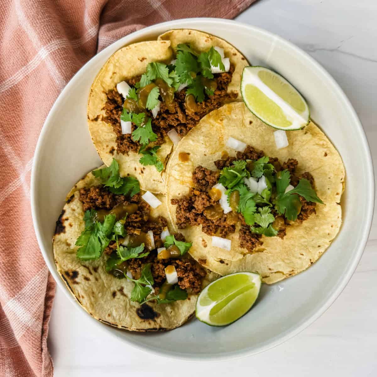 Easy Ground Beef Street Tacos - Easy Eats Dietitian
