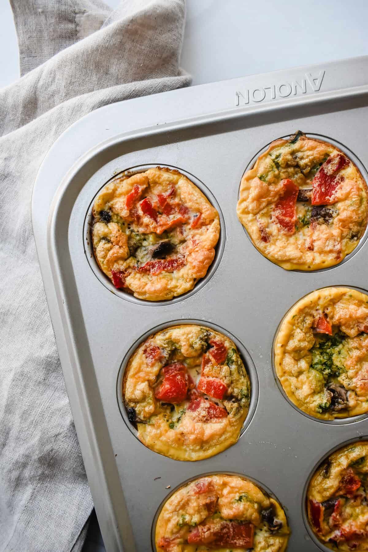 This is a top view of my cottage cheese egg muffins