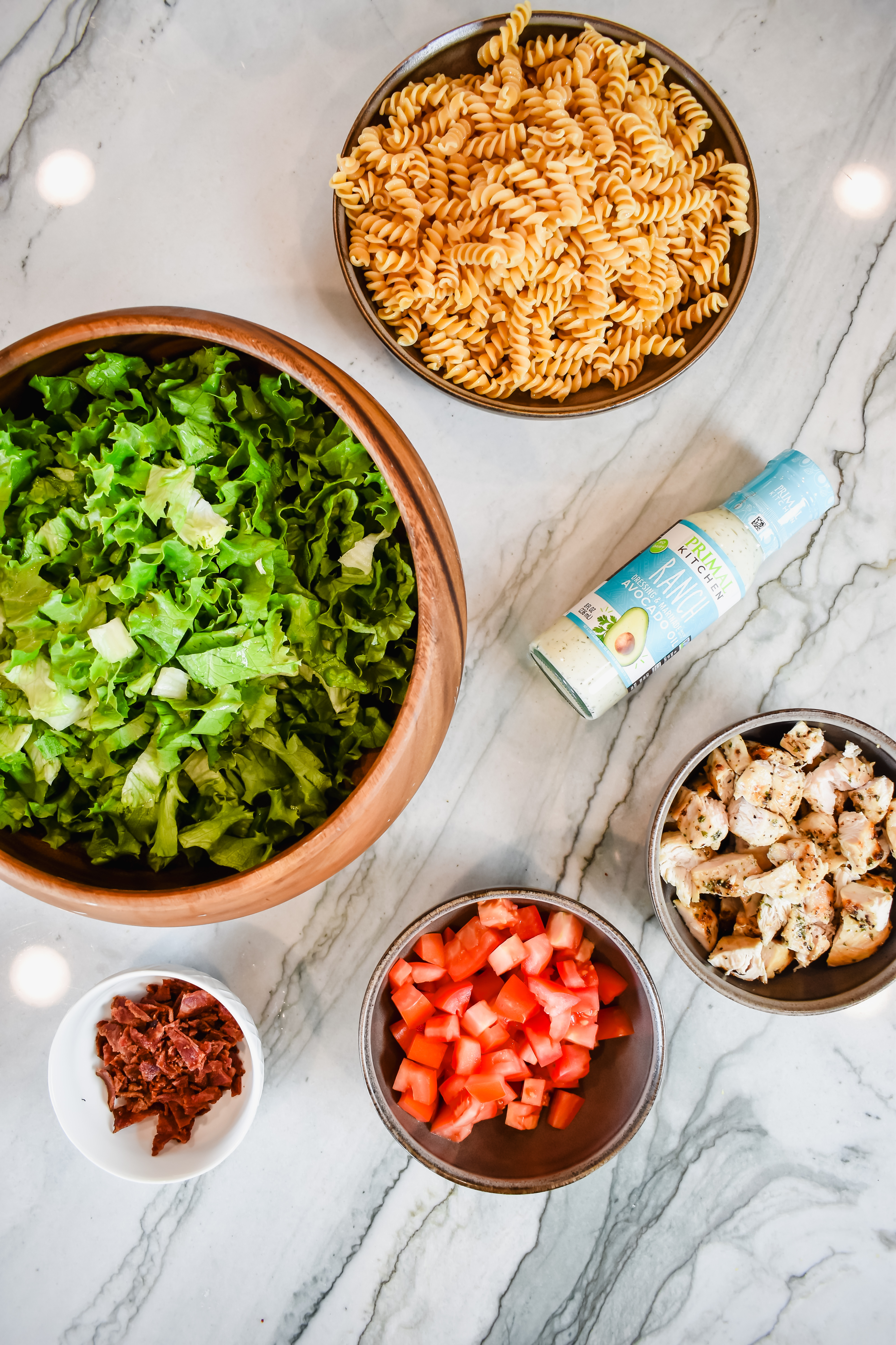 this is an overhead view of all the ingredients i used. 