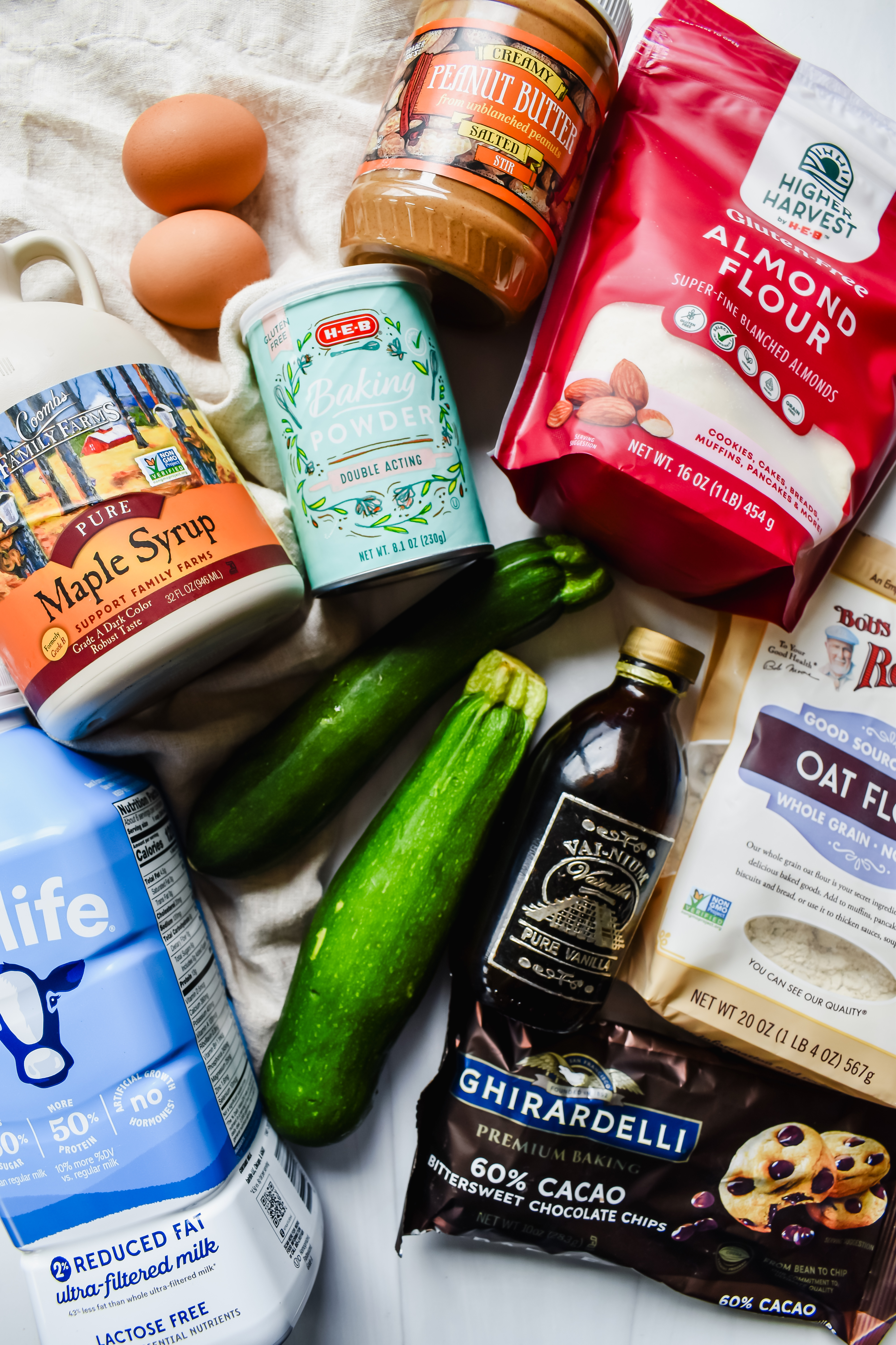 this is an overhead shot of all the ingredients that I used in the recipe.