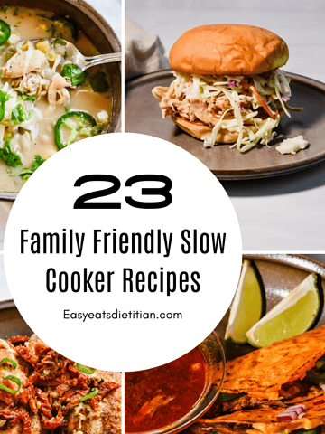 23 family friendly slow cooker recipes.